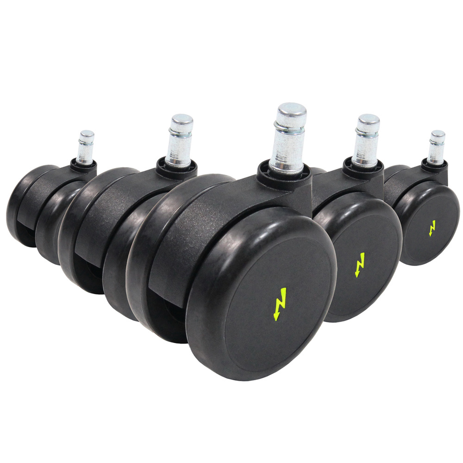 Hjh Office Stuhlrollen Rollen Hartbodenrollen Esd Elektrisch Schwarz 5er Pack    B-Ware - 4251084676766