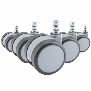 B-Ware 5x Hartbodenrollen Rolo Move 60 11mm / 60mm Büro Stuhl Rolle (5er Pack)