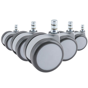 B-Ware 5x Hartbodenrollen ROLO MOVE 60 11mm / 60mm Büro-Stuhl-Rolle (5er Pack)