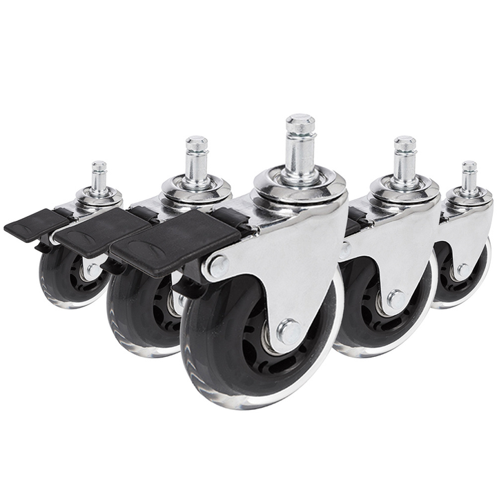 Hjh Office 5er Set Rollen Drehstuhl Hartbodenrolle ø11mm Bürostuhlrollen Gummi B-Ware
