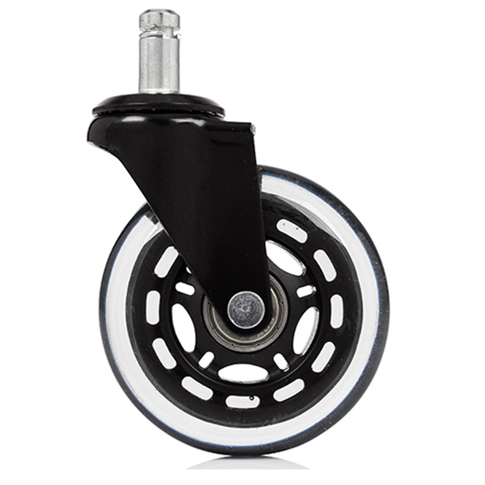 B-Ware Hjh Office Hartbodenrollen Stuhlrollen 11mm 75mm Schwarz Transparent 2 Sets - 4251084661816