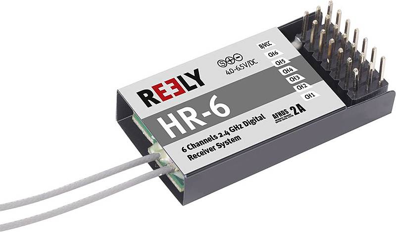Reely Hr 6 6 Kanal Empfänger 2,4 G Hz Stecksystem Jr Max.: 6.5 V Modellbau B-Ware - 4016138979824