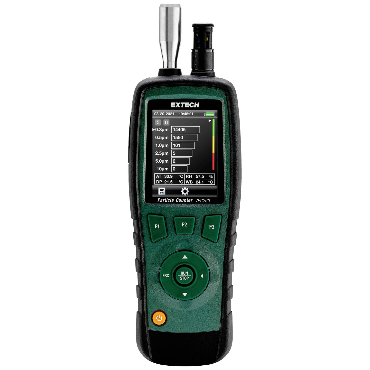 B-Ware Extech Partikelzähler Messgerät Luftqualitätsmonitor Vpc260 Temperatur Luft - 793950400265