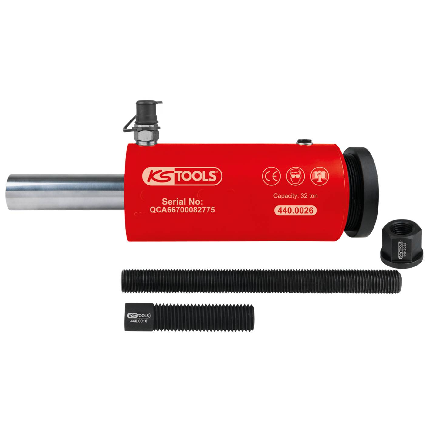 B-Ware Ks Tools 6tlg Druck  Und Zug Hydraulikzylinder Satz 440.0025 32t - 4042146635315