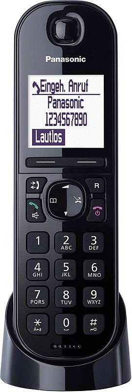B-Ware Panasonic Schnurloses Telefon Vo Ip Panasonic Kx Tgq200 Gb Babyphone Schwarz222