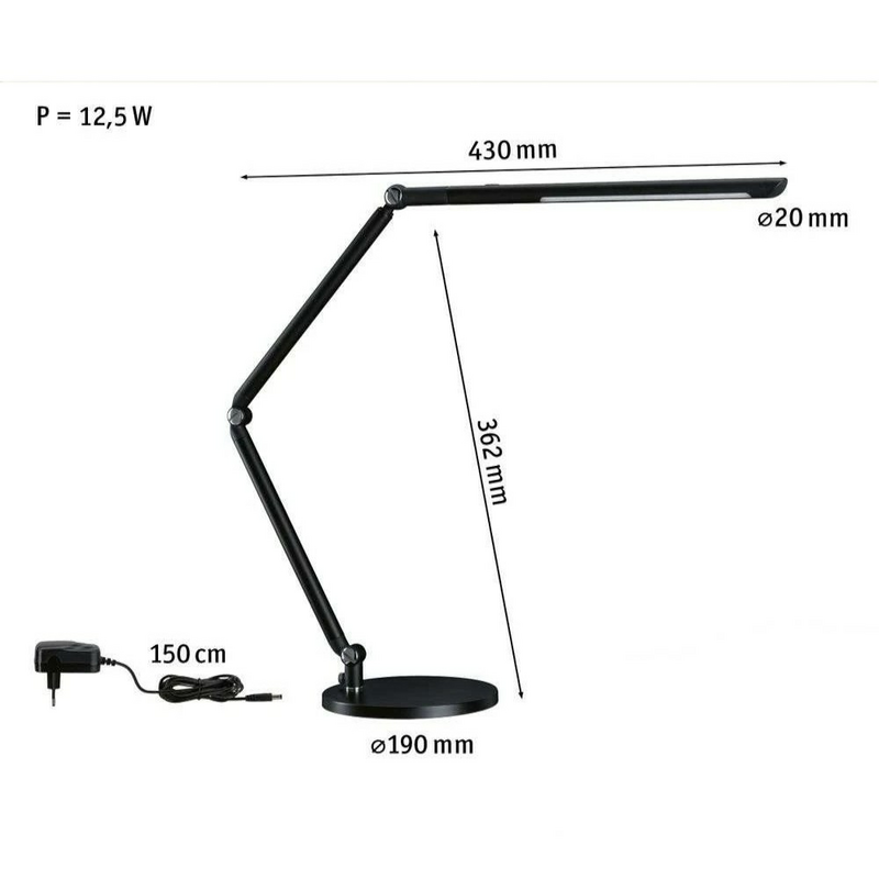 B-Ware Paulmann Flex Bar Led Schreibtischlampe Tischleuchte Bürotischlampe Schwarz