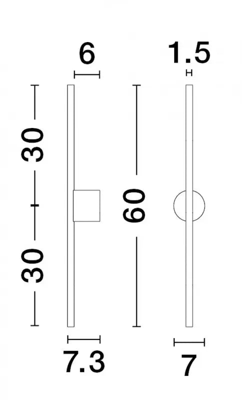 B-Ware Nova Luce Aden Led Wandleuchte Wandlampe 3000 K Schwarz Modern Siehe Text/Foto - 6010452