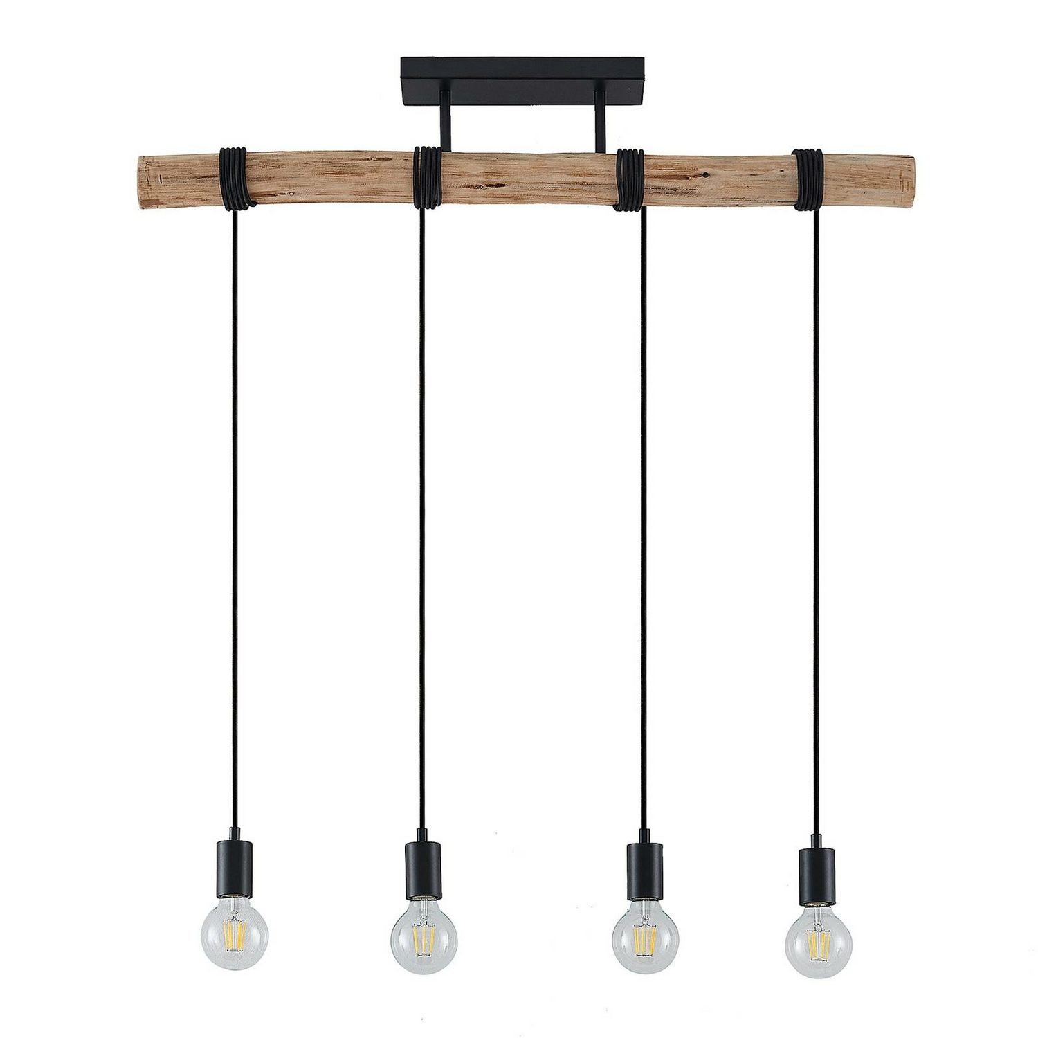 Lindby Amilia Hängeleuchte Pendelleuchte Deckenlampe Leuchte Holz Vierflammig155 B-Ware - 4251911719352