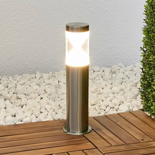 Lampe sur pied LED Lindby, lampe de chemin Fabrizio, lampe de jardin, lampe lumineuse style sablier