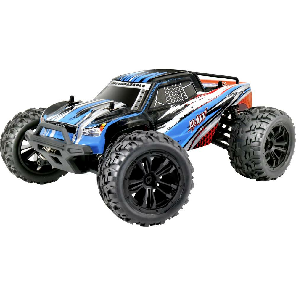 B-Ware Reely Raw Blau Brushed 1:14 Rc Modellauto Monstertruck Elektro Allradantrieb 4 W