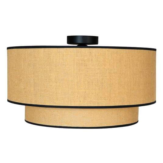 B-Ware Euluna Deckenlampe Boho Jute & Black ø60cm Deckenlampe Deko Deckenlicht Leuchte