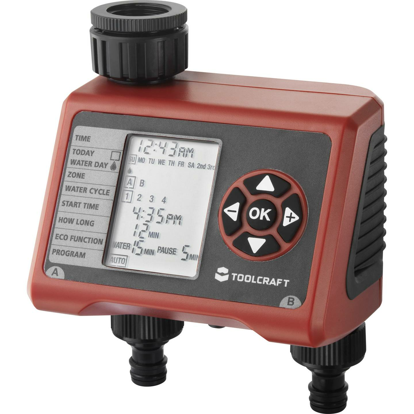B-Ware Toolcraft Easy Duo To 7141443 Bewässerungscomputer Bewässerungsuhr Wasserzeituhr