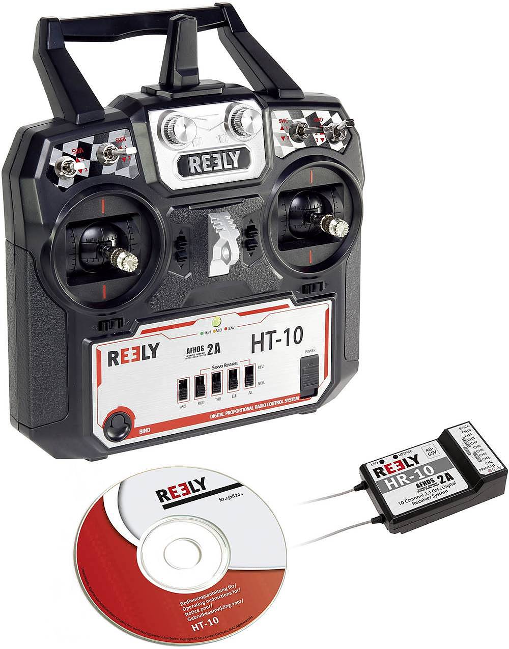 B-Ware Reely Ht 10 Hand Fernsteuerung 2,4 G Hz Anzahl Kanäle 10 Inkl Empfänger Steuerung