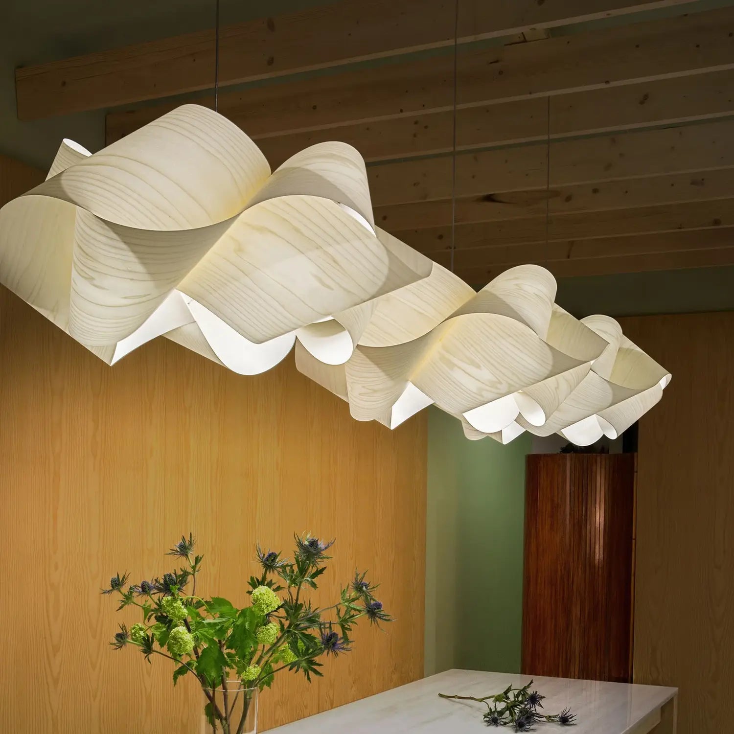 B-Ware Lzf Pendelleuchte Hängeleuchte Swirl Kabel Schwarz ø 54 Cm Elfenbein E27 Led - 6048453