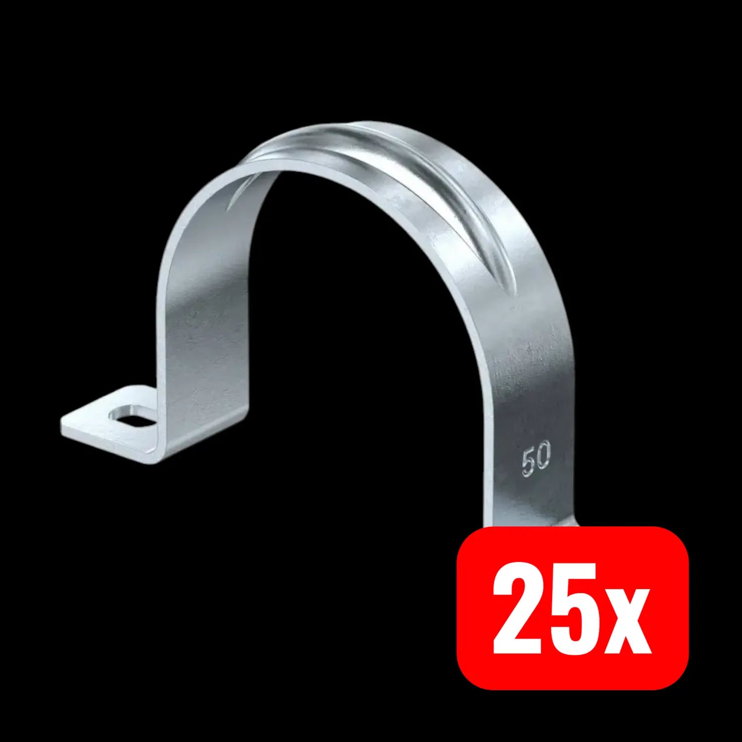 B-Ware Obo Bettermann Rohrschelle Schelle Stahl Galvanisch Verzinkt 50 Mm 25 Stück - 4012195568339