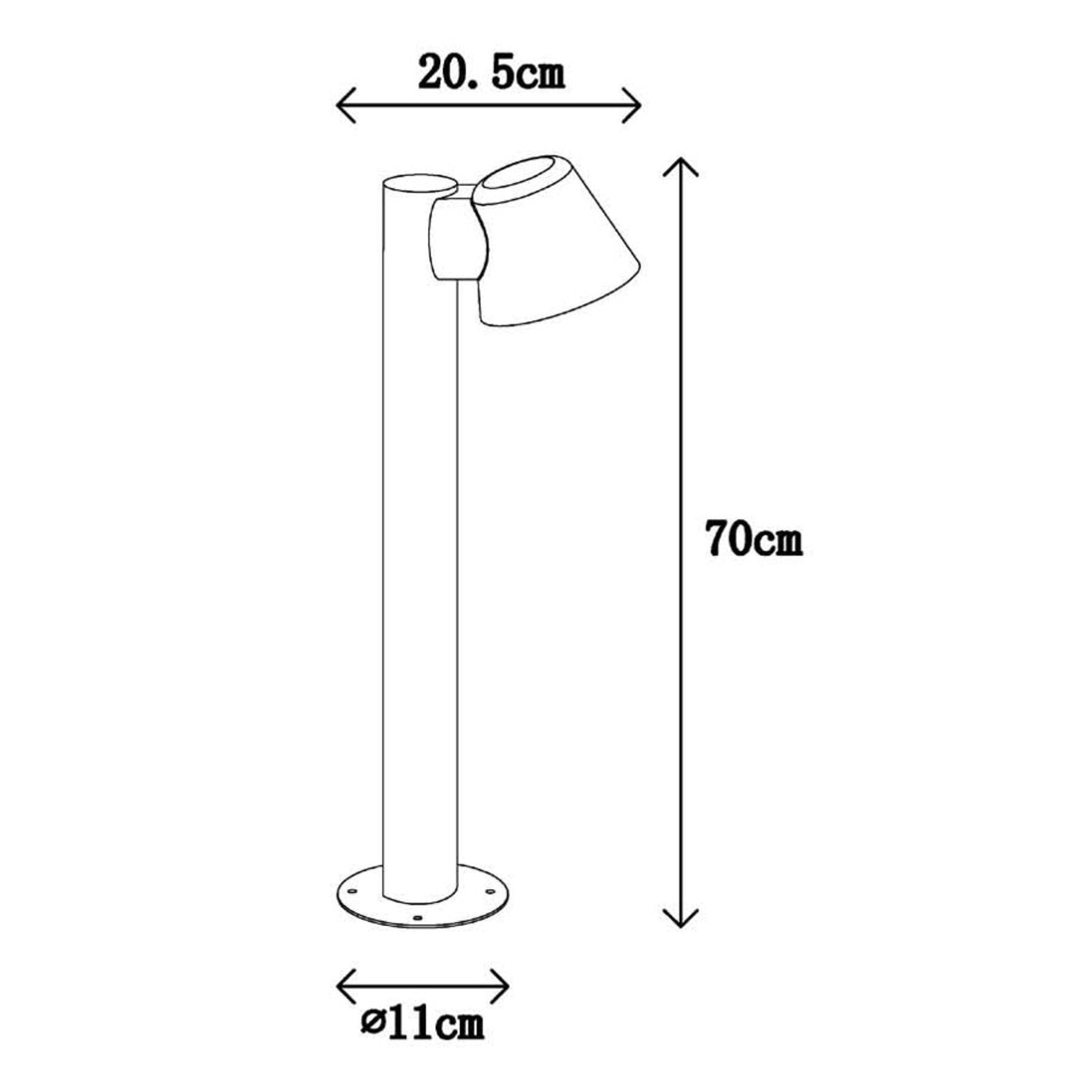 Lucide Wegeleuchte Dingo LED Gartenlampe anthrazit dimmbar 3000K 70cm IP44 - 5411212144102