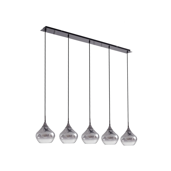 Lucande Hängeleuchte Jarven 5 Flammig Schwarz Glas Deckenlampe Lampe Leuchte97 B-Ware