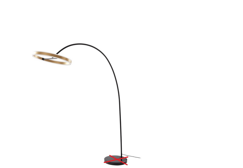 B-Ware Lucande Yekta Led Bogenstehlampe Stehlampe Stehleuchte Siehe Text + Fotos