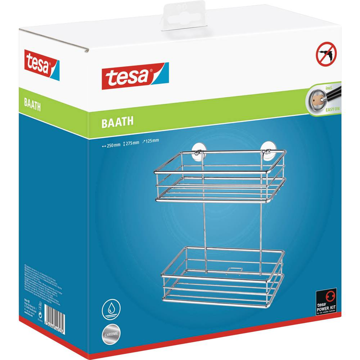 Tesa Duschkorb  Baath Plus 40212-00000-00 Silber Badewannenablage Duschablage