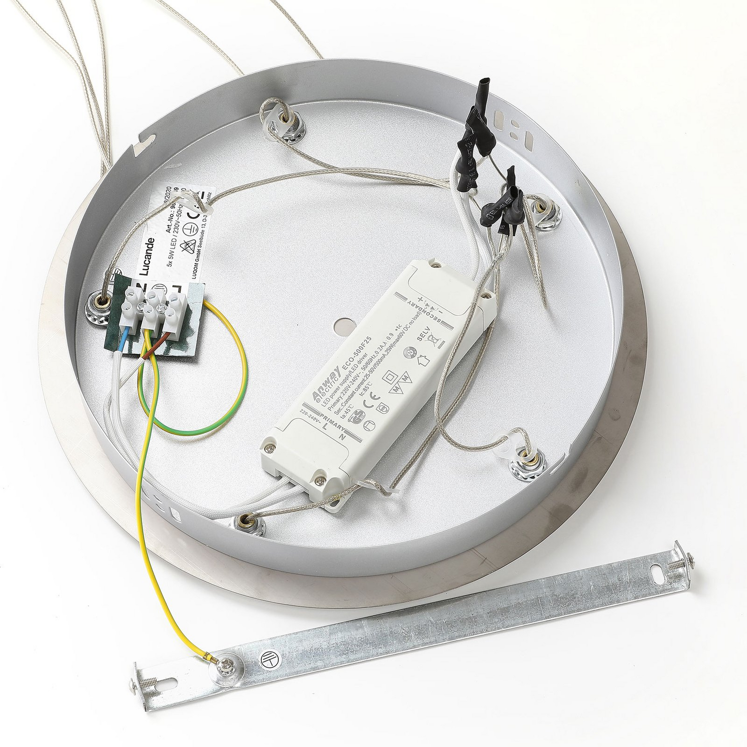 B-Ware Lucande Pendelleuchte Hängelampe Led Glas Chrom Wohnbereich Tischbeleuchtung