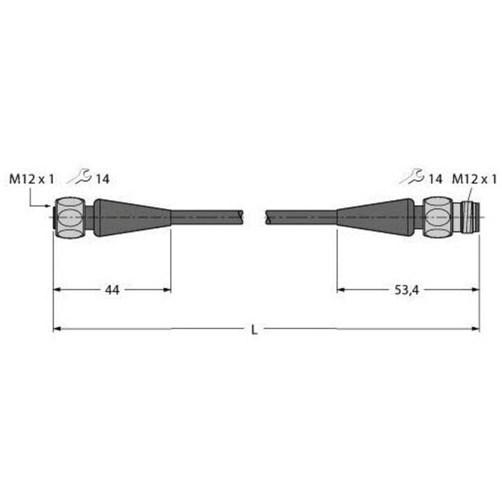 Turck 6933470 Sensor-/Aktor-Steckverbinder konfektioniert 0.60 m Steckverbinder