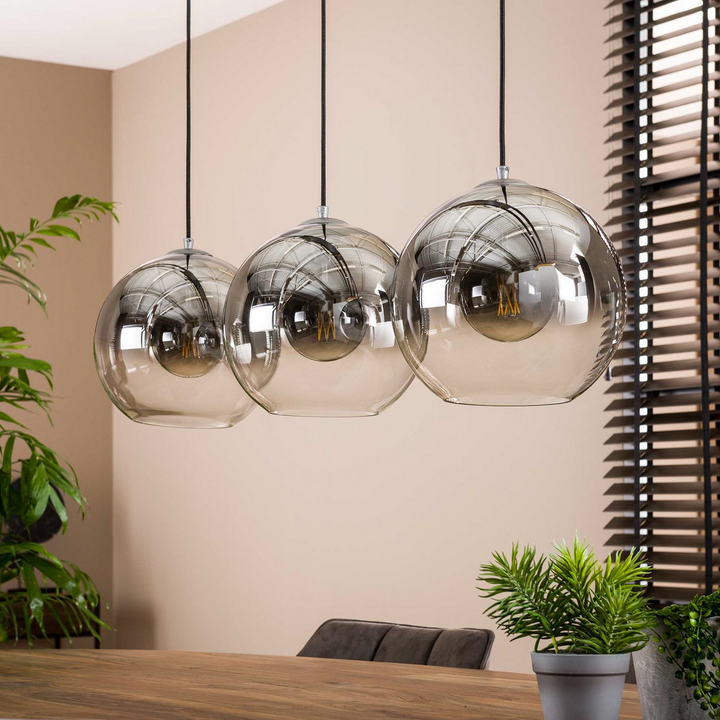 Hängeleuchte Allessandra Pendelleuchte Deckenlampe Glasschirm Dreiflammig E27813 B-Ware