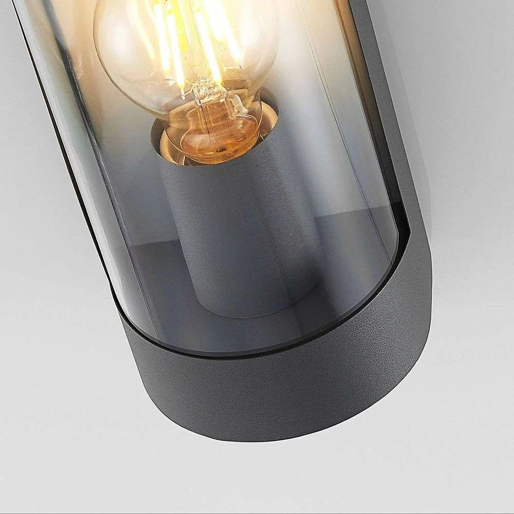 Lindby Junias Außenwandleuchte Leuchte Lampe E27 Wandleuchte Wandlampe halbrund