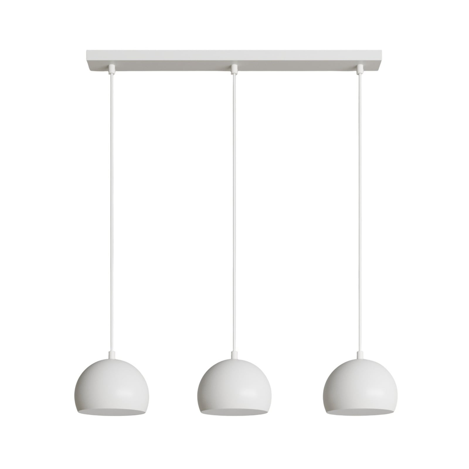Hängelampe Sool LED Pendelleuchte dimmbar 3-flammig weiß matt 65cm E27 Metall - 5907565912128