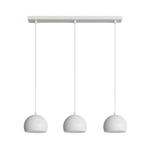 B-Ware Hängelampe Sool LED Pendelleuchte dimmbar 3-flammig weiß matt 65cm E27 Metall