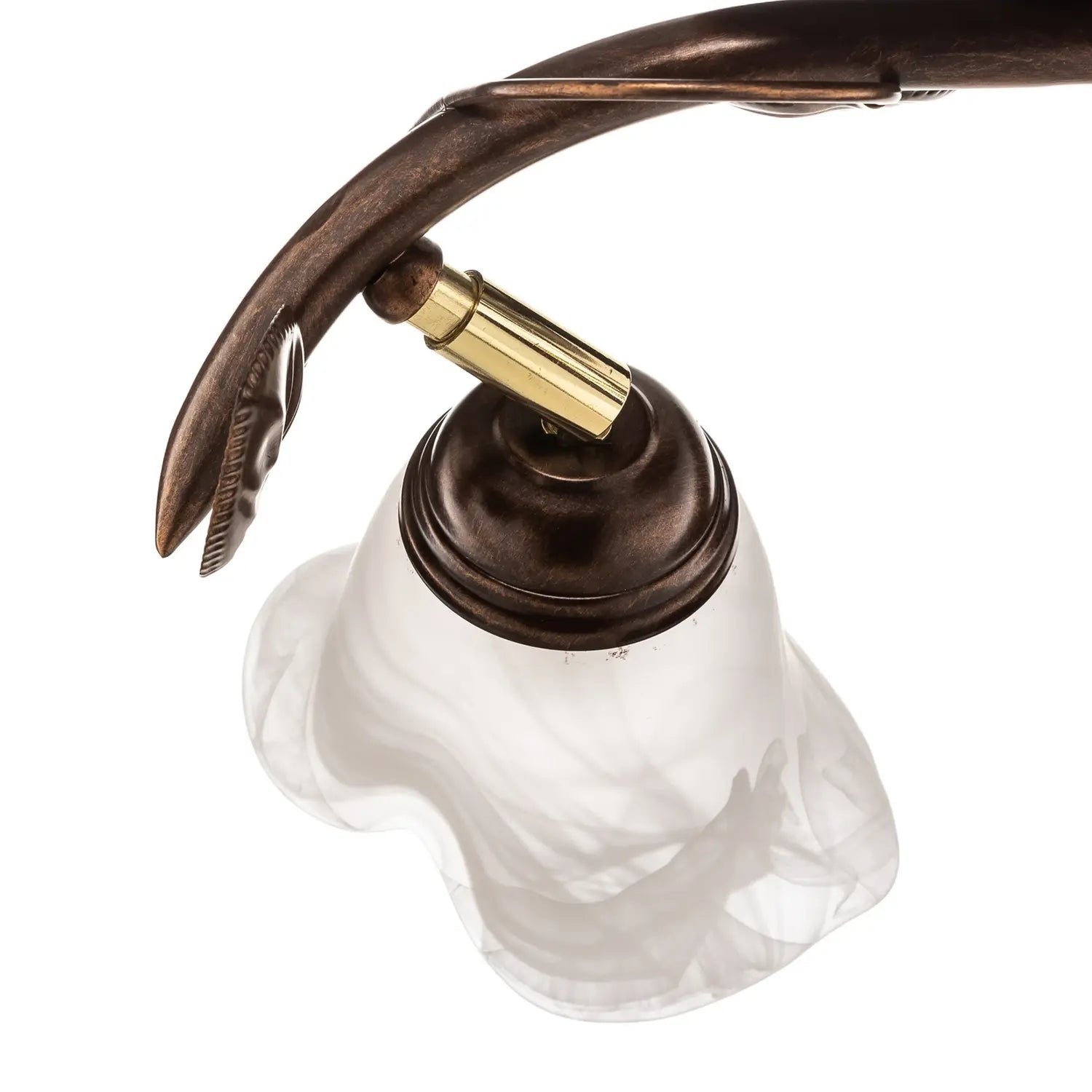 B-Ware Siena Deckenleuchte Florentinerlampe Lampe Braun Weiß Stahl Glas Siehe Text/Foto - 6118188
