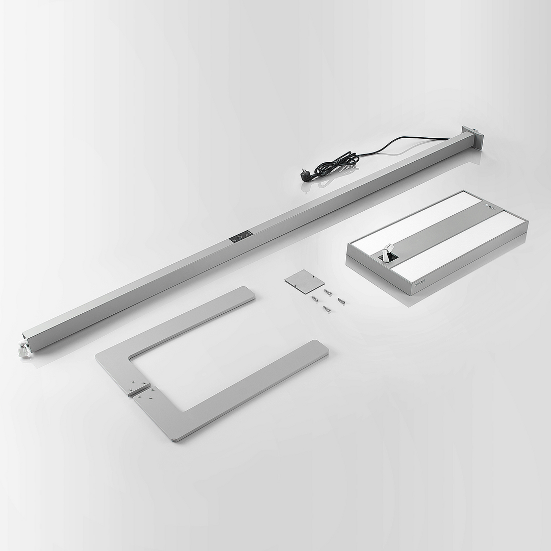 Arcchio Bertram Led Büro Stehlampe Sensor Cct Silber Stehleuchte Mit Touchdimmer B-Ware