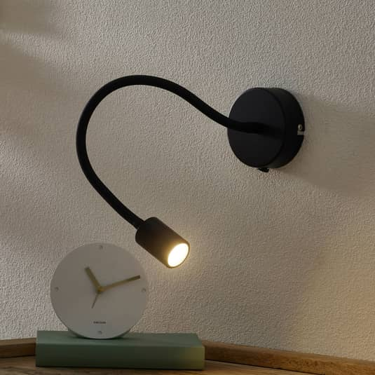 Ideallux LED-Wandleuchte Wandlampe Leselampe Wandleuchte Focus flexibel schwarz