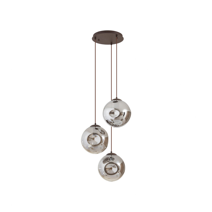 Lindby Hängeleuchte Valentina E27 ø 49cm Rauchgrau Glas Hängelampe Lampe Leuc72 B-Ware - 4251911774719