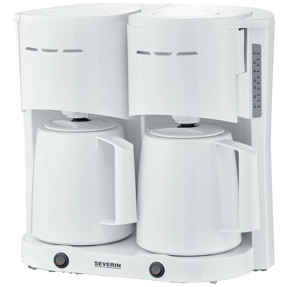Machine à café filtre Severin KA 9314 Duo, cafetière avec carafes isothermes, 2000 watts
