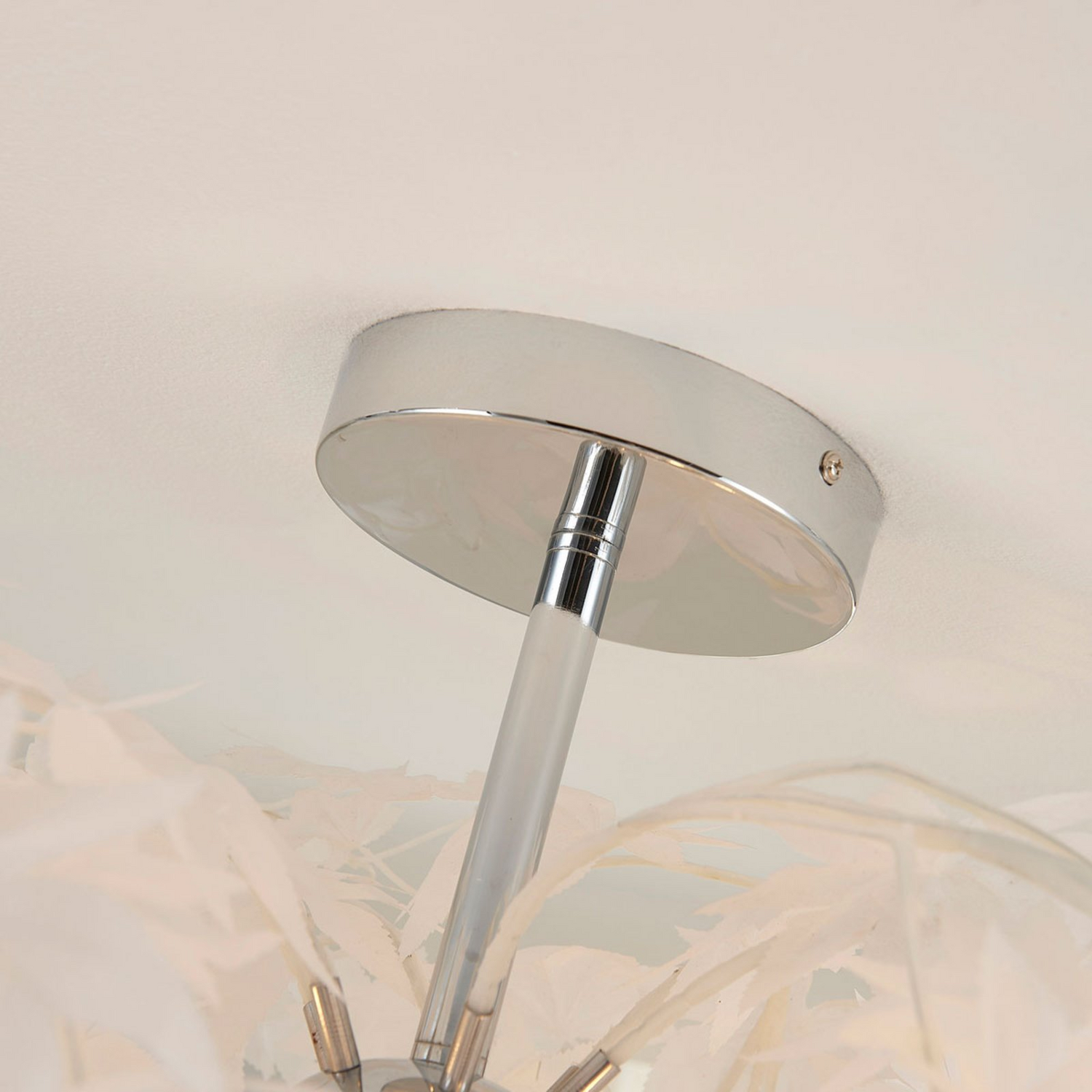 Plafonnier Lindby Érable à feuilles 70 cm, luminaire décoratif E27, reconditionné 