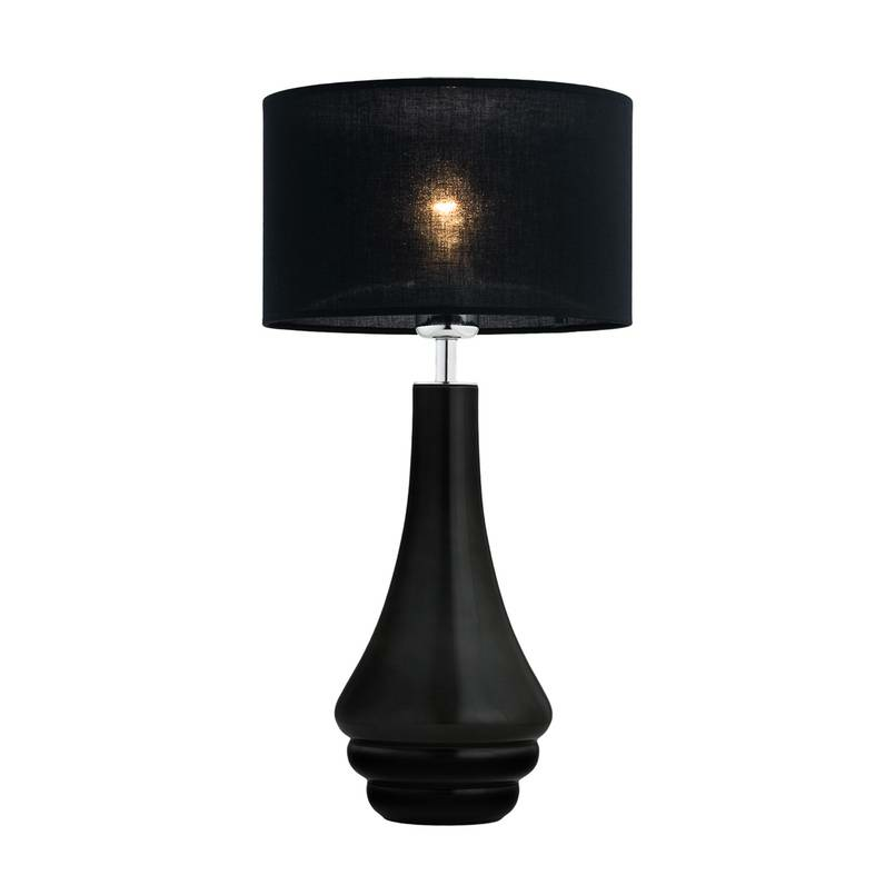 Euluna Tischlampe Arabesca Tischleuchte Tischlicht Leuchte Lampe ganz in Schwarz
