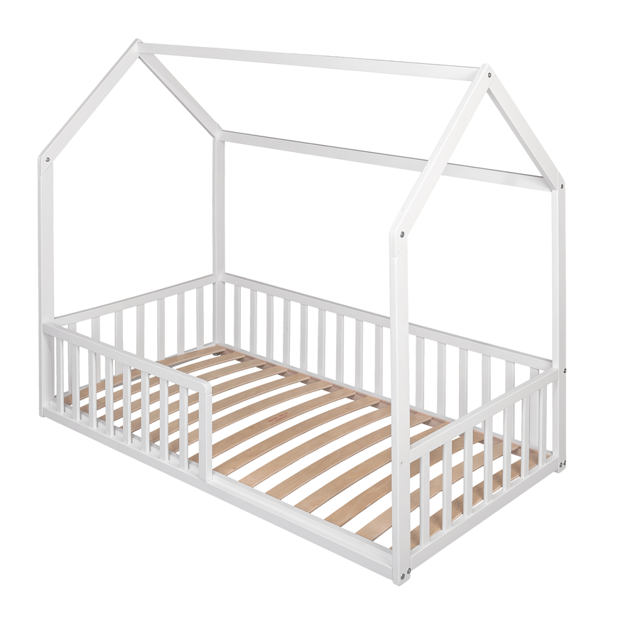B-Ware Amal Ii Hausbett Tipi Kinderbett Babybett Baby Bett Bett Kinder Weiß 70 X 140 Cm