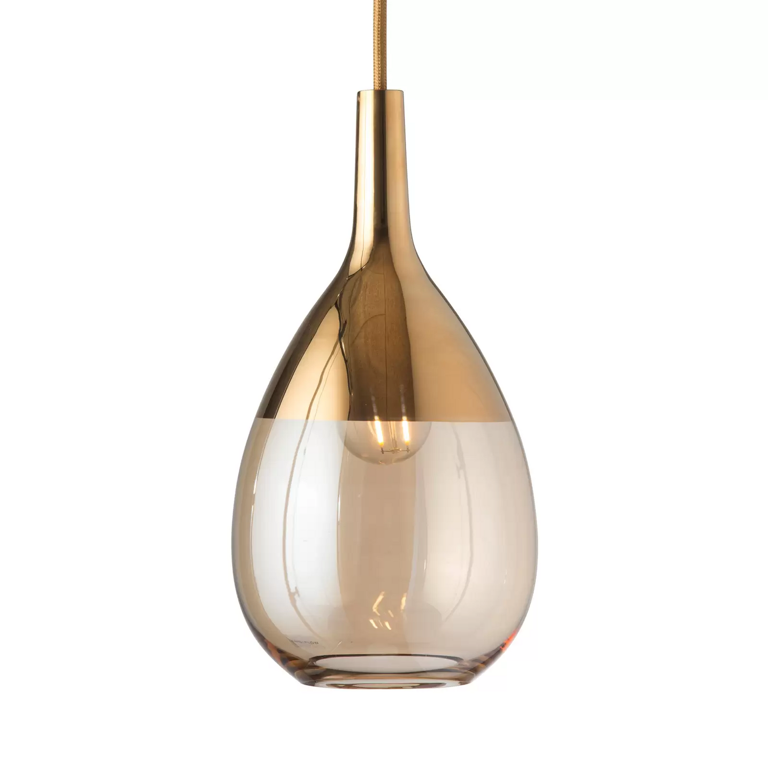 B-Ware Ebb & Flow Lute S Pendellampe Hängeleuchte Hängelampe Leuchte Gold Gold Rauch