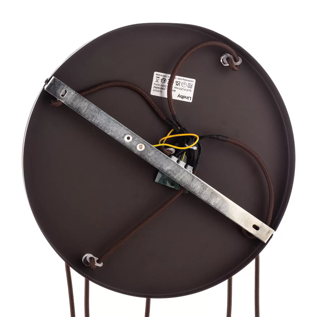 Lindby Hängeleuchte Valentina Glas Rauchgrau Rund Hängelampe Lampe Leuchte S965 B-Ware - 4251911774757
