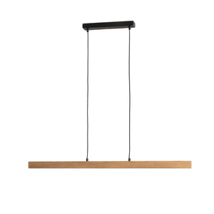 B-Ware Teo Pendelleuchte Hängeleuchte LED Holz Buche Balken Touchdimmer warmweiß 96 cm