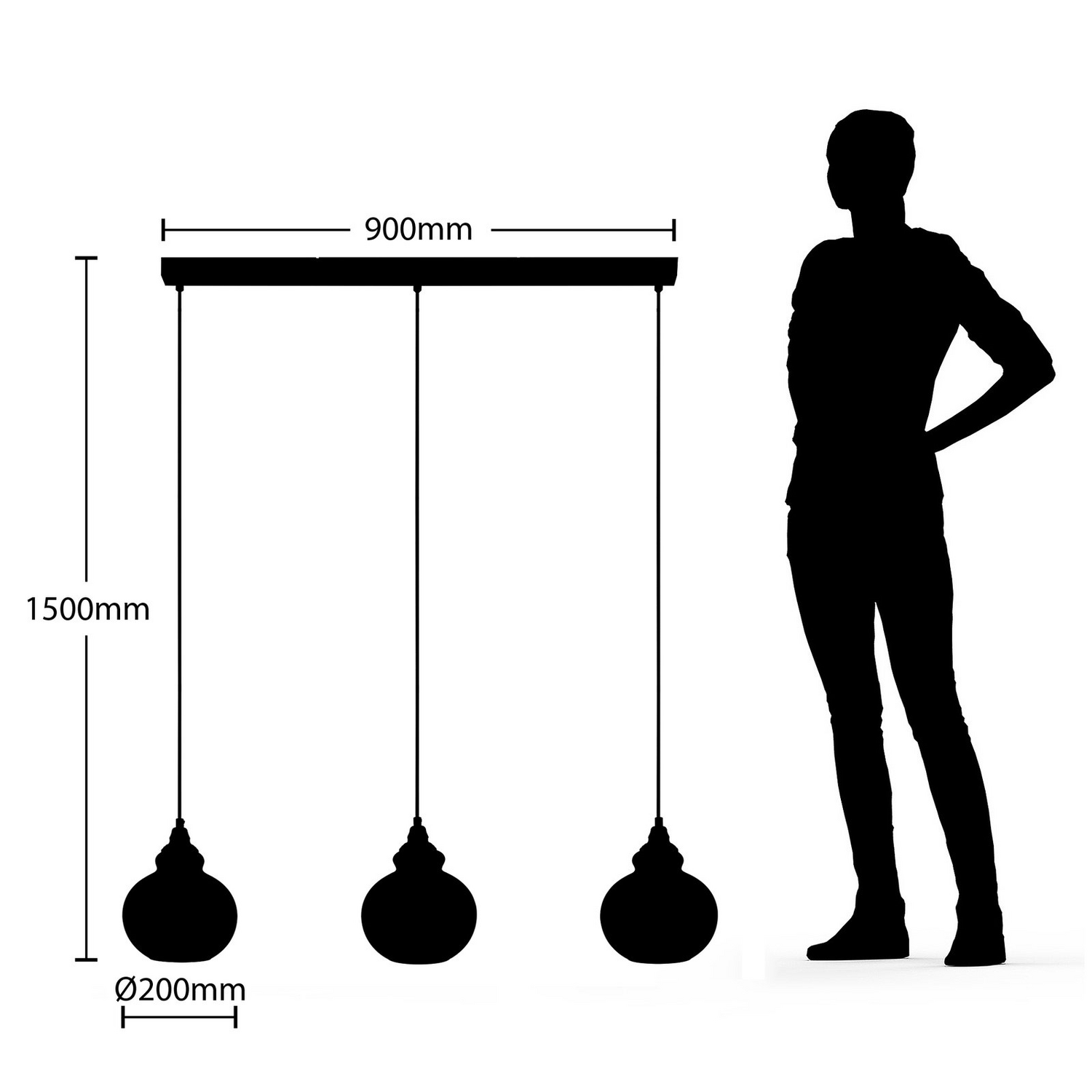 Lindby Temari Hängeleuchte Deckenlampe Pendelleuchte Deko Deckenlicht E27 3 Flg B-Ware - 4251096599107