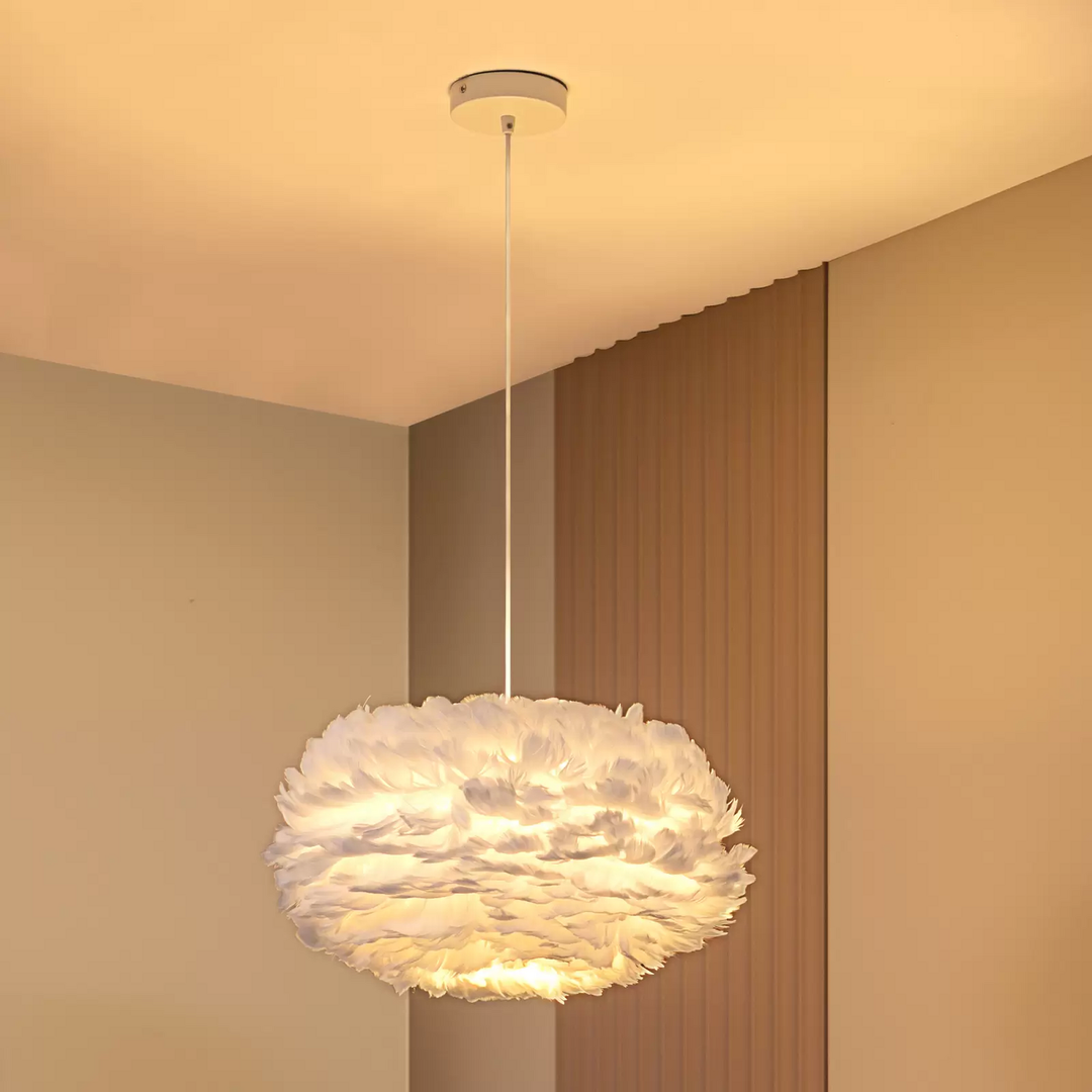 Lindby Hängeleuchte Heven, Ø 50 cm weiß Kunststoff E27 Deckenlampe Lampe Leuchte