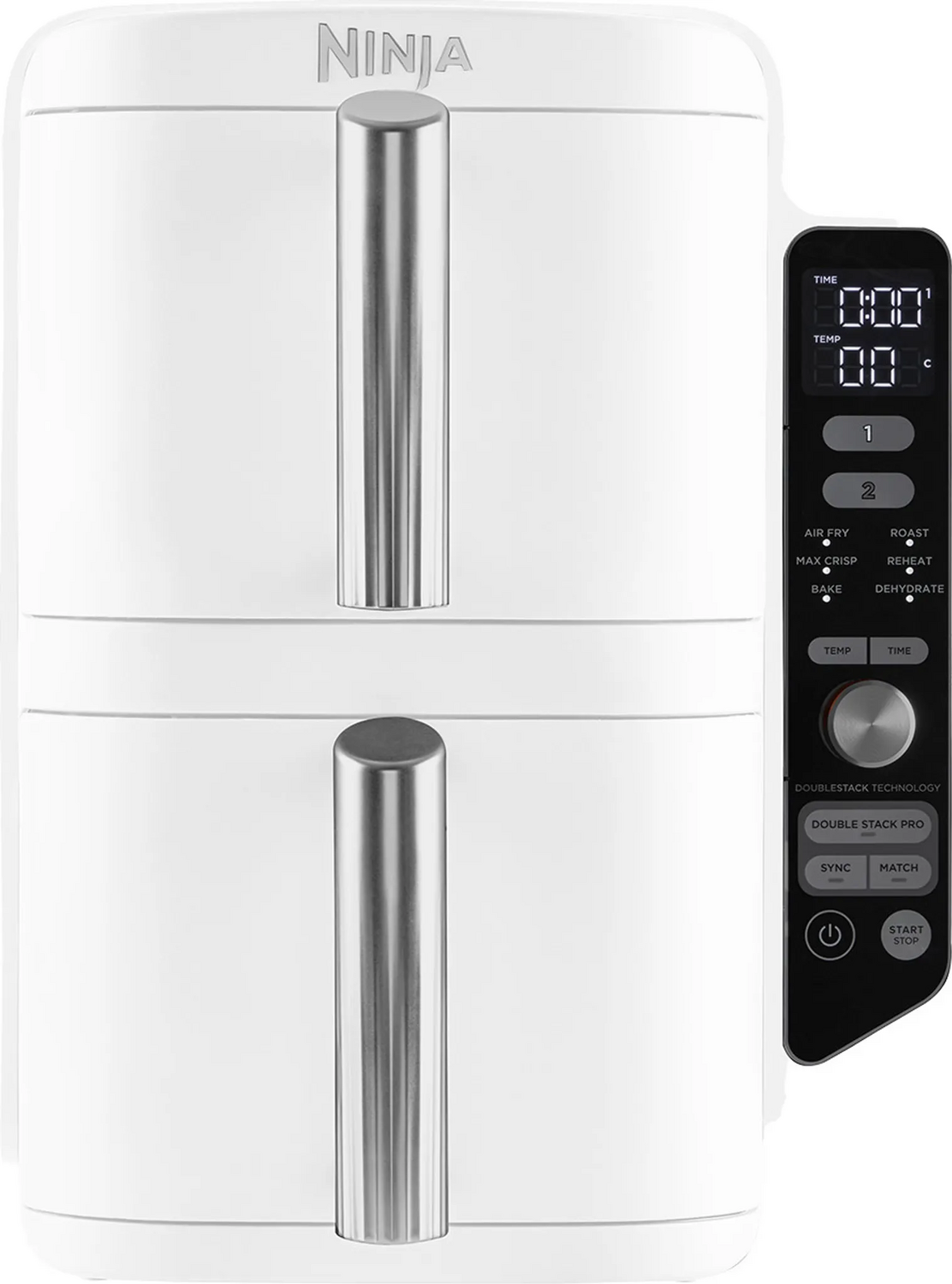 Ninja Doppel Heißluftfritteuse Doppelfritteuse Heißluftfritteuse Xl Grau B-Ware