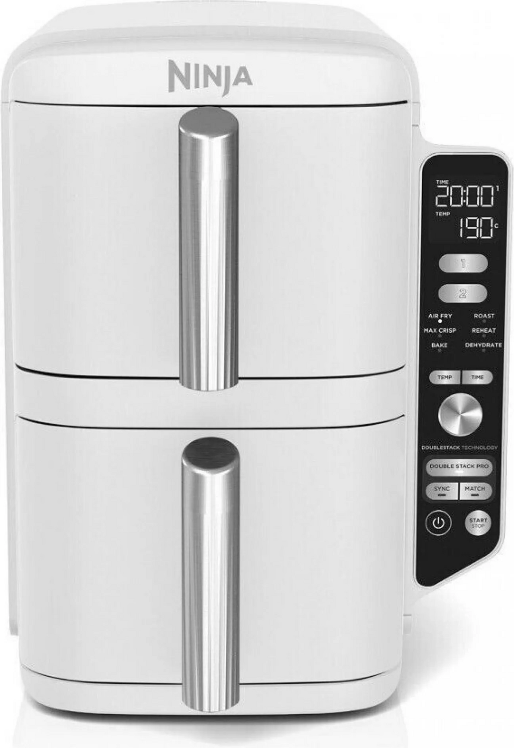 Ninja Doppel Heißluftfritteuse Doppelfritteuse Heißluftfritteuse Xl Grau B-Ware