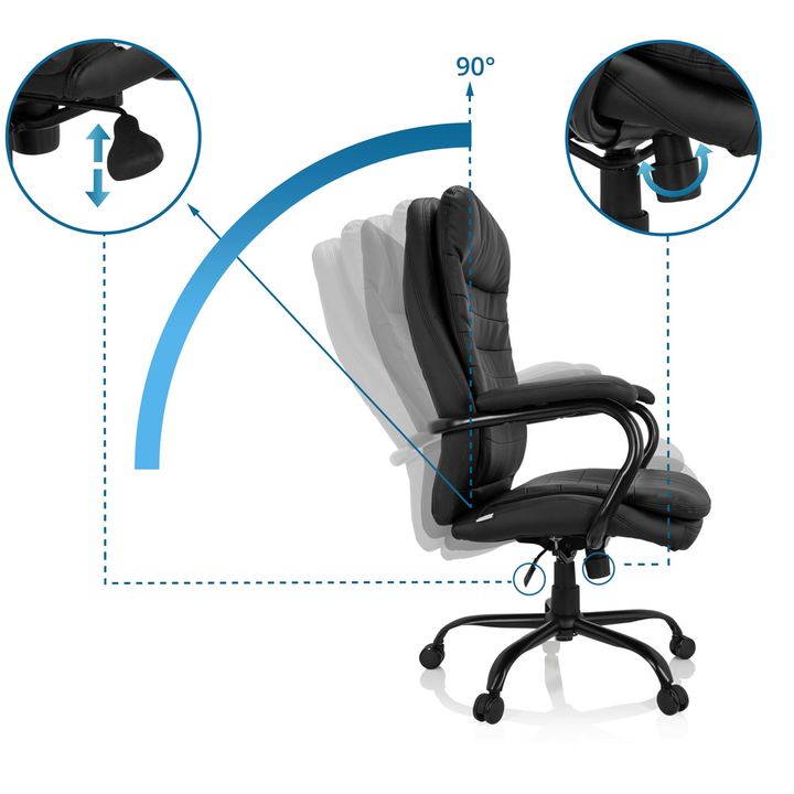 hjh OFFICE RELAX XXL B Drehstuhl Stuhl Bürostuhl Schreibtischstuhl Sitz