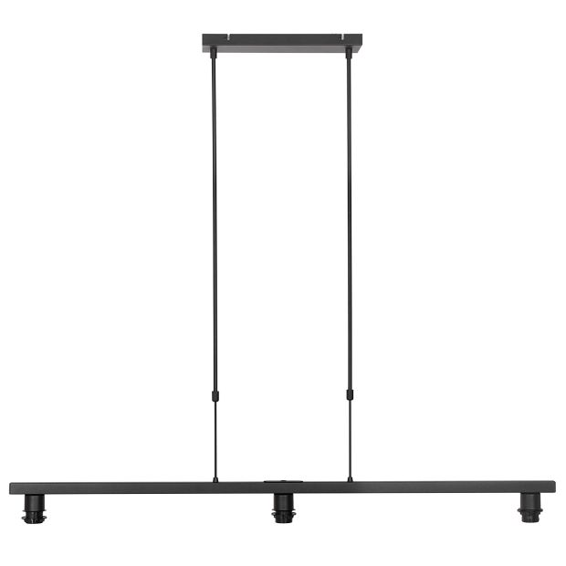 Steinhauer Schwarze 3-flammige Hängelampe Stang 3457ZW ohne Schirme Deckenlampe
