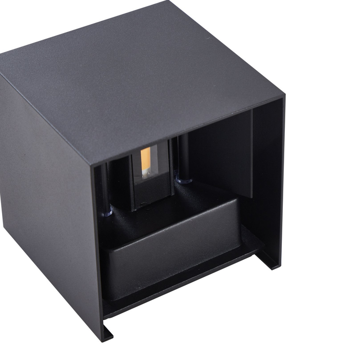 Lindby Led Außenwandleuchte Nivar Eckig Schwarz Metall Wandleuchte Lampe Spot B-Ware