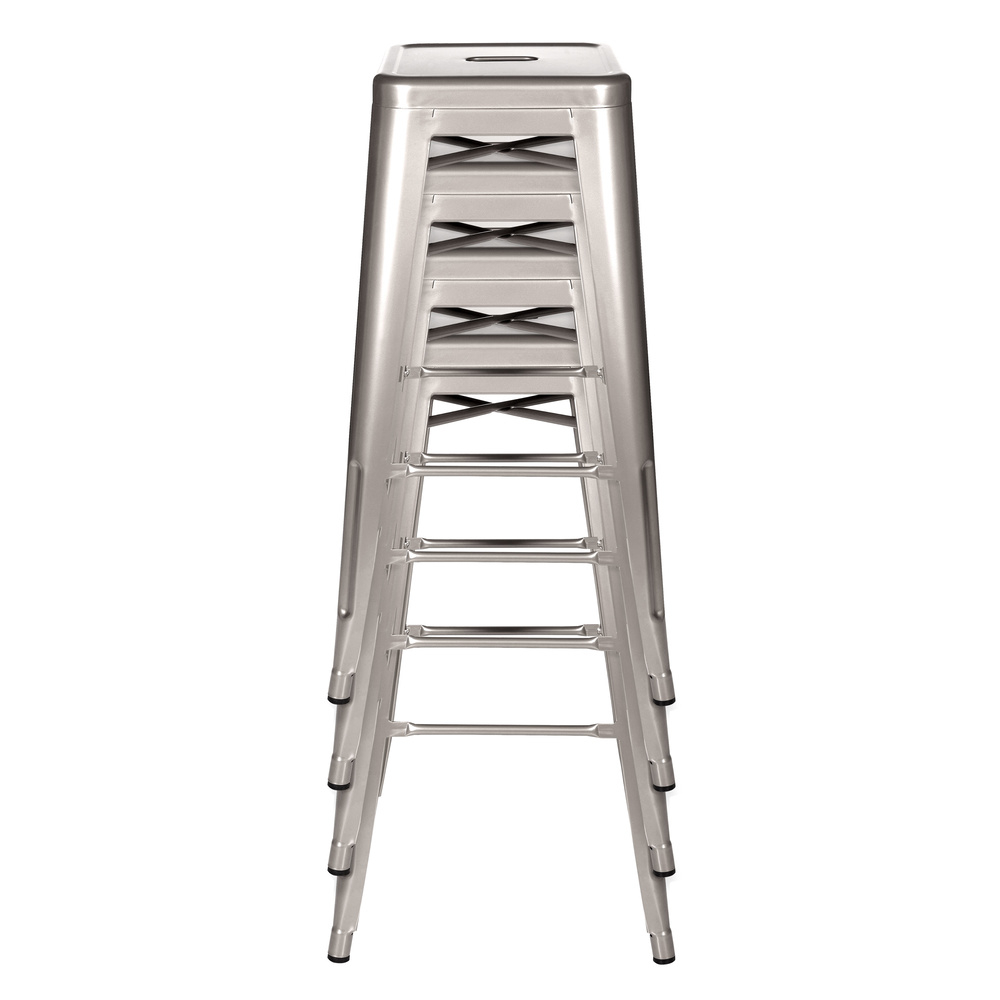 Hjh Office Barhocker Vantaggio High Metallic Platin Hocker Sitzhocker Möbel B-Ware - 4251084662332