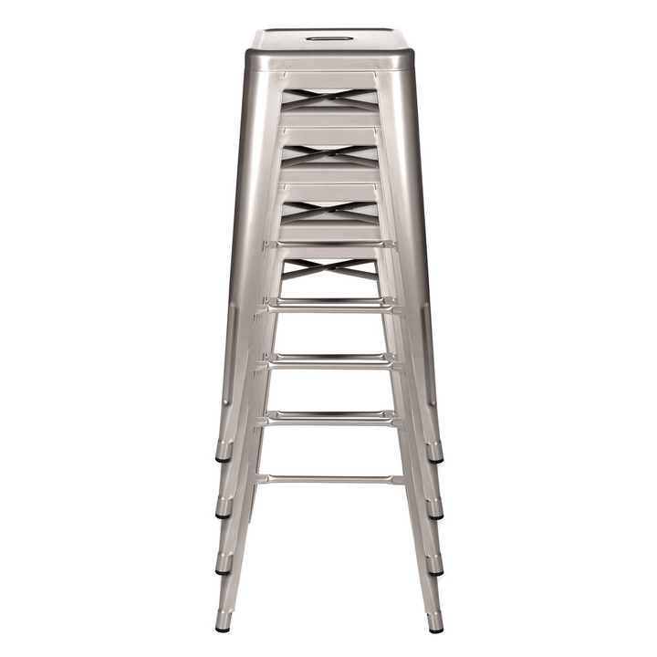 Hjh Office Barhocker Vantaggio High Metallic Platin Hocker Sitzhocker Möbel B-Ware - 4251084662332