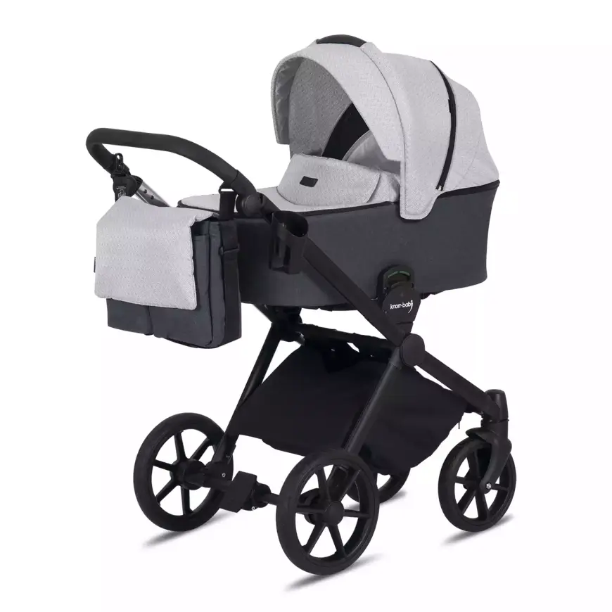 Knorr-baby Life + 2.0 Black Edition Anthrazit Kombi-Kinderwagen Babywanne Wagen